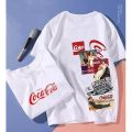 Coca-cola MemorialTT-shirt Pepsi Clothes Men and Women Couple's Cotton. 