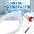 Functional 50-200CM Water Barrier Waterproof Strip Rubber Silicone Shower Barrier Water Stopper Shower Door Dam Water Stopper Collapsible Shower Threshold for Bathroom Kitchen.