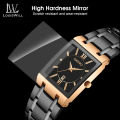 LouisWill Men's Watch Fashion Watch Square Watch With Calendar Nightlight 30M Waterproof Watch Steel Band Watch Quartz Watch Men Wrist Watch Casual Fashion Watch Business Wristwatches. 