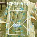 Kawaii Kids Raincoats Lightweight Outdoor Hiking Hooded Long Rain Poncho for Children Boys and Girls Cute Waterproof Rain Coats.