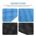 6 Pack Black + blue / Charcoal egg crate foam acoustic tiles soundproofing foam panels sound insulation soundproof foam padding sound dampening Studio padding 30x30x3.8cm. 