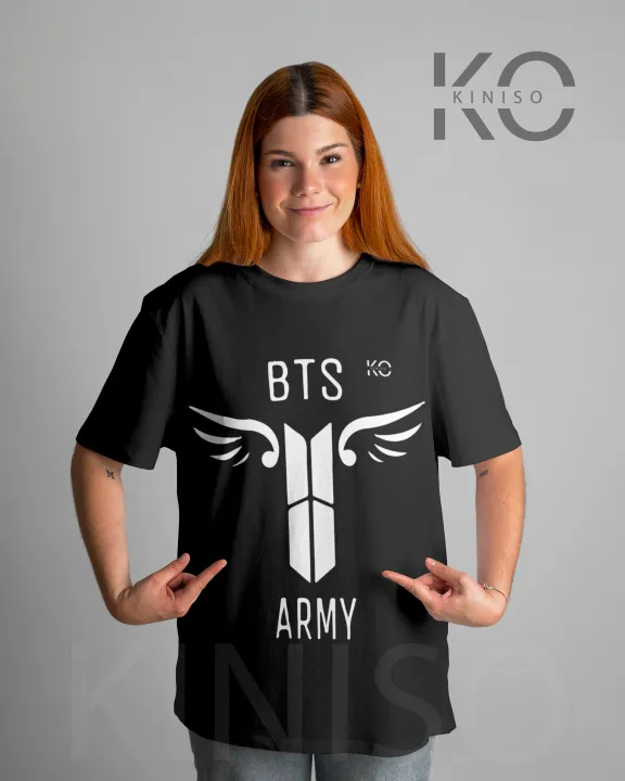 BTS Tshirt BTS Army Love BTS Army Logo Wings Bangtan t shirt for Women in Bangladesh By Kiniso Daraz .bd