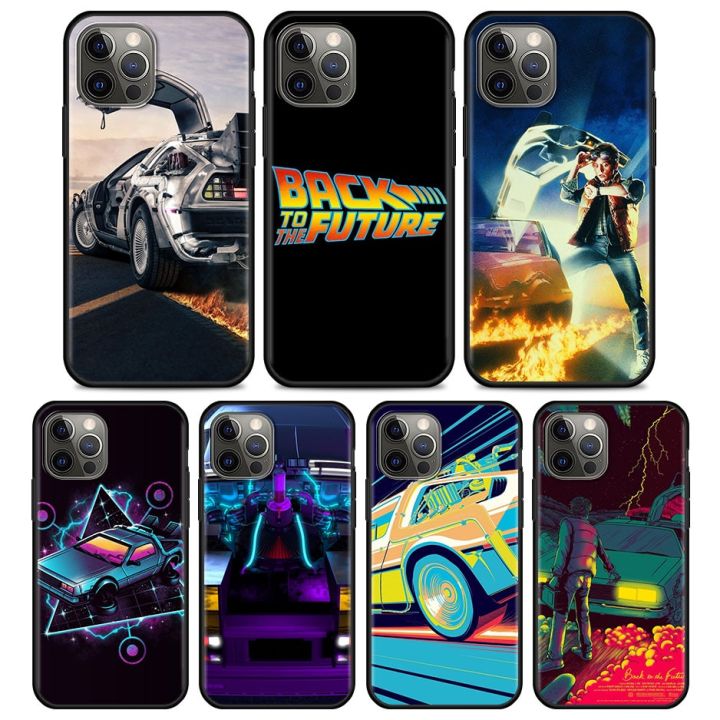 Back To The Future Black Soft Case For iPhone 15 11 12 13 Pro max XS Max 12 Mini 6S 7 8 Plus X XR Phone Cover