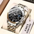 POEDAGAR Men Watch Top Luxury Sport Chronograph Quartz Watches Stainless Steel Waterproof Luminous Date Week Business Wristwatch.