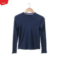 Girls Cotton Ribbed Round Neck Long Sleeve Solid T-Shirts From Levin. 