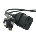 US Nema 5-15P TO C19 AC Power Extension Cable Cord (US Plug,1M). 