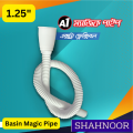 Basin 1.25" Plastic Magic Pipe Flexible Pipe Basin Water Drain Hose.
