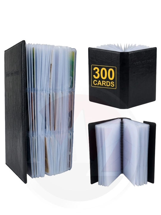 Card Holder 300 Cards Business Card Holder Book - Leather Cover Visiting Card Album Organizer