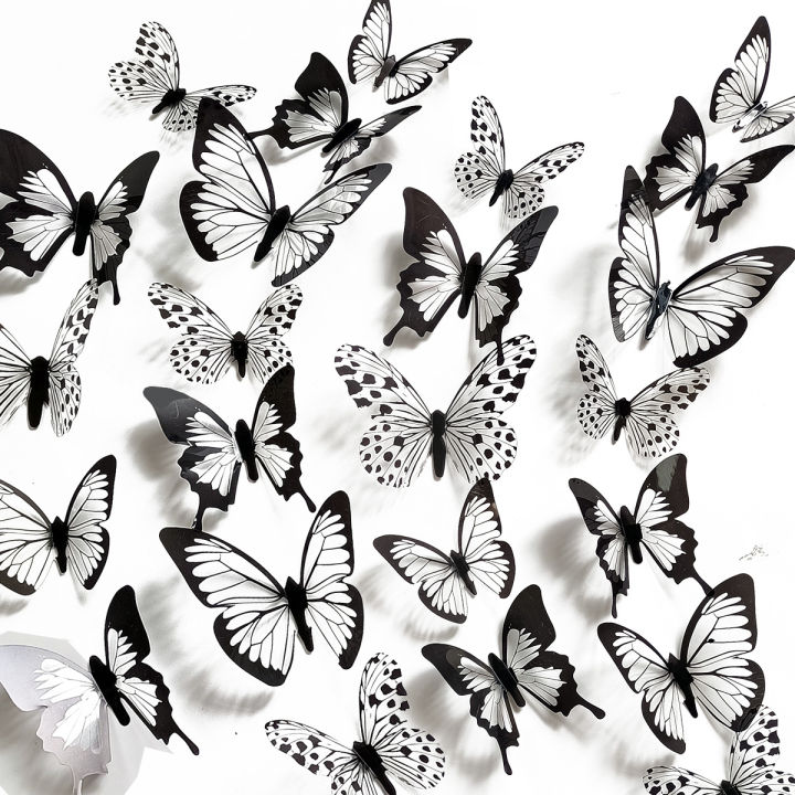 12/24%20Pcs%203D%20Butterfly%20Wall%20Stickers%20DIY%20Art%20Home%20Decor%20Wall%20Decals%20Fridge%20Stickers%20Wedding%20Decor%20-%20Image%202