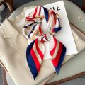 Flower Silk Square Scarf Women Satin Shawl Wrap Hijab Female Hair Band Wrist Luxury Headkerchief 70*70cm Echarpe 2024 Bandana. 