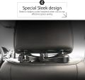 2 Pcs Car Seat Phone Holder with Hooks Universal Lockable Car Headrest Hooks and Phone Holder for Attaching Phones and Hanging Bag, Purse, Cloth,.