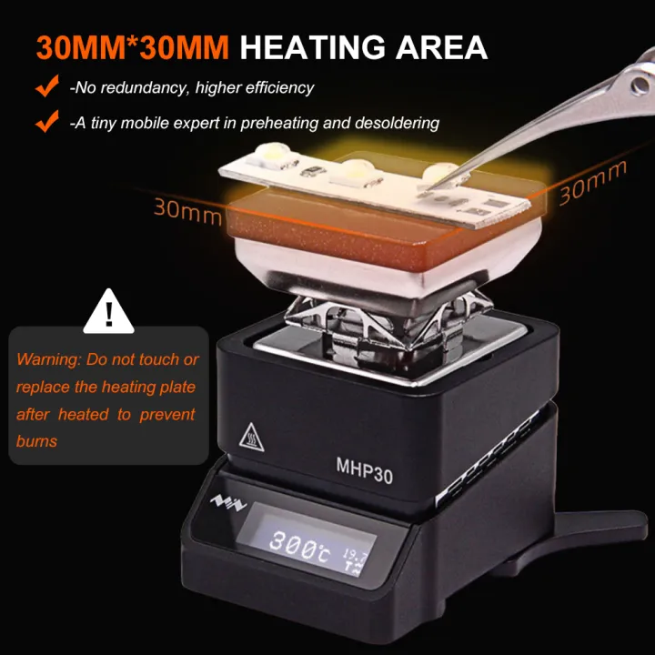 KOGEEK%20MHP30-PD%20Mini%20Hot%20Plate%20Pre-heater%20Constant%20Temperature%20Heating%20Station%20Soldering%20Station%20OLED%20Digital%20Display%20for%20Components%20Welding%20Soldering%20Phone%20Maintenance%20Disassembly%20-%20Image%208