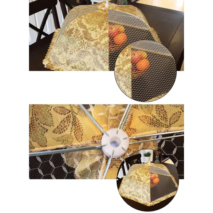 fucun%20Rectangular%20Round%20Net%20Food%20Cover%20Umbrella%20Style%20Anti%20Mosquito%20Table%20Mesh%20-%20Image%209