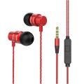 In-Ear Headphones Earphone Stereo Bass Headset Metal Wired Earphone HiFi Headphones Mic. 