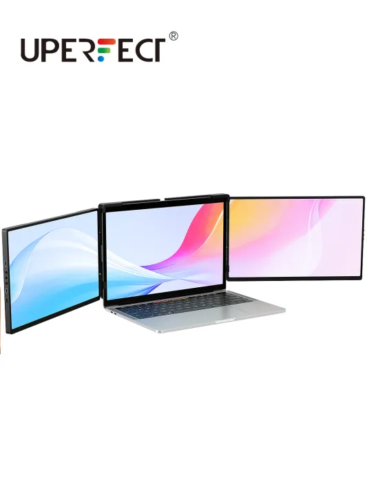 UPERFECT Z PRO Laptop Screen Extender Triple 14.0 Portable Monitor Tri Display 1080P FHD IPS USB C/HDMI Support 13-16'' Laptops