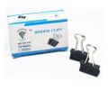 12PCS Binder Clips 1-Inch (25mm), Black, Medium Paper Clamps for Office Supplies, Wide Metallic Binder Clips, File Clips. 