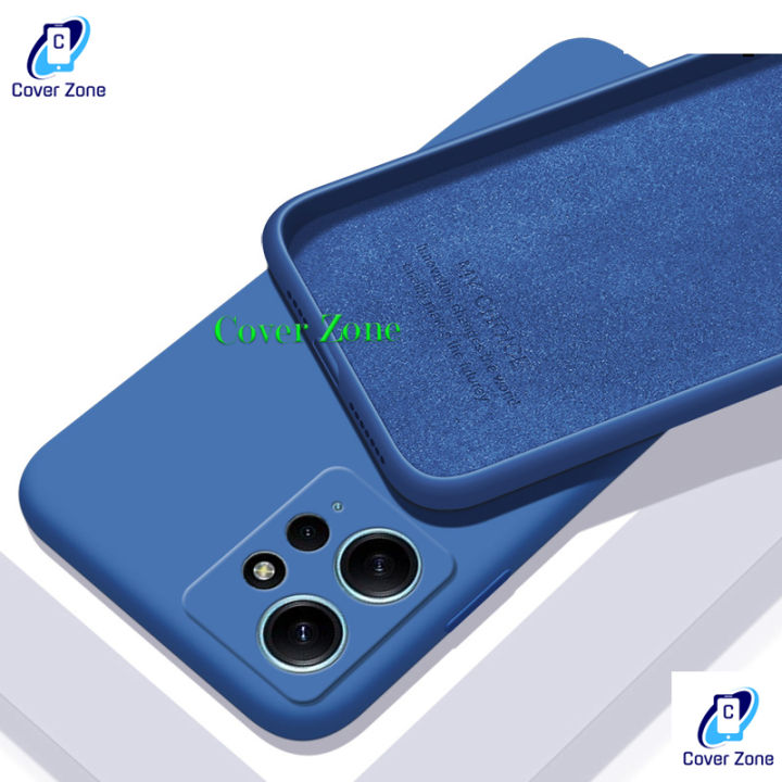 For Xiaomi Redmi Note 12 4G Matte Liquid silicone Soft Gel Rubber Shockproof Phone Case Back Cover