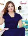 Premium Satin Silk One-Piece Nighty for Women – Elegant Brown, Free Size.