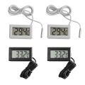 Waterproof Probe Mini LCD Digital Thermometer for Refrigerator, Aquarium, Indoor, Outdoor. 