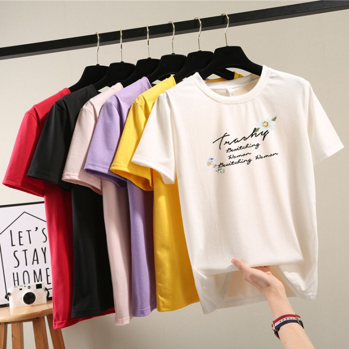 Summer%20New%20Short%20Sleeve%20T%20T-shirt%20Women's%20Korean-Style%20plus%20Size%20Women's%20Clothing%20Student%20Casual%20Top%20-%20Image%203