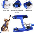 Generic Nylon Pet Cat Kitten Adjustable Harness Lead Leash Collar Belt Safety Rope - multicolour. 