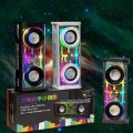 Bluetooth Speaker Transparent Sound Box Colorful Lights Dual Speaker High Power Subwoofer Sound (Model-V8). 
