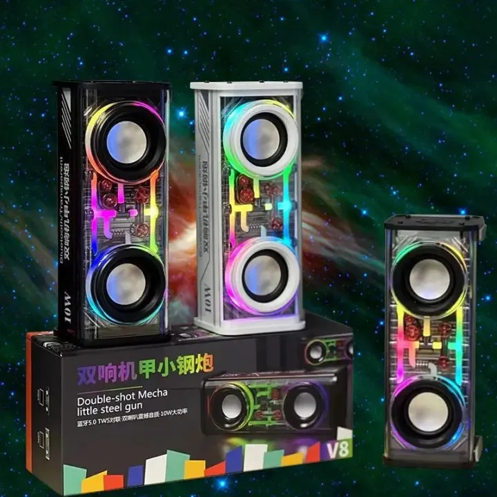 Bluetooth%20Speaker%20Transparent%20Sound%20Box%20Colorful%20Lights%20Dual%20Speaker%20High%20Power%20Subwoofer%20Sound%20(Model-V8)%20-%20Image%204