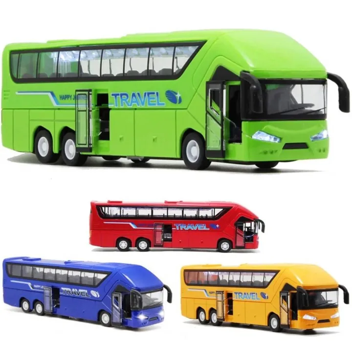 4 Wheels Toddlers Child Door Open Car Bus Model Vehicle Set FLashing ...