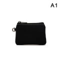 Solid Color DIY Canvas Purse Zipper Mini Key Bag Pocket Wallet.