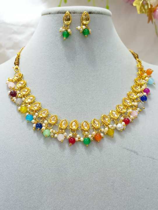 Exclusive%20degain%20white%20pearl%20colourful%20necklace%20with%20earring%20for%20women%20-%20Image%203