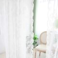 1PC Solid White Lace Window Curtains for Living Room balcony Bedroom Modern Tulle Voile Organza Curtains Fabric Drapes. 