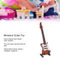 Miniature Guitar Toy, Comfortable Touch Miniature Musical Guitar Exquisite Shape Delicate Craftsmanship Hand Eye Coordination Exercise for Home Decoration. 