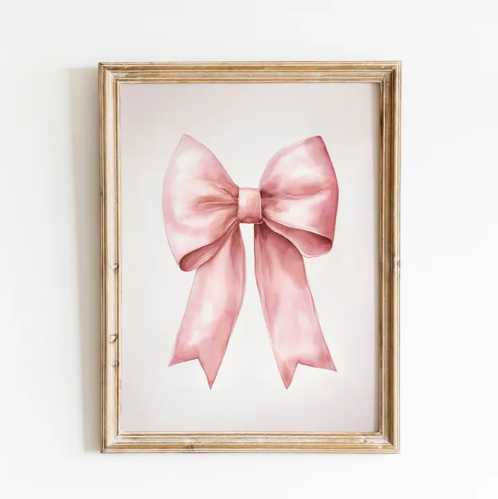 Beautiful%20Pink%20Bow%20Girl%20Heart%20Love%20Girl's%20Room%20Home%20Decoration%20Fashion%20Posters%20and%20Prints%20Canvas%20Painting%20Wall%20Art%20Picture%20Gifts%20-%20Image%203
