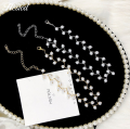 Trendy Fashionable Pearl Choker Necklace for Girls Simple Stylish- Rhinestone Charm Chain Necklaces for Women Party Accessory New Collection.