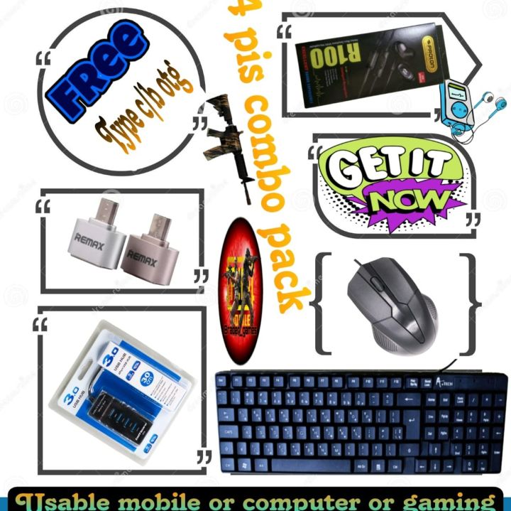 4%20pis%20combo%20pack-kyeboard+Mouse+Hub%20Usb%203.0+Proton%20R-100%20/%20free%20type%20C/B%20OTG%20-%20Image%209