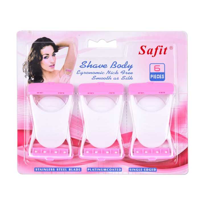 Lady Shave Razor 6Pices Ergonomic Nick Free Smooth as Silk Eraser ...