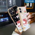 Dienya For Samsung galaxy A04 M04 F04 A04E A03 Core A03S Case Cartoon Summer Bear Luxury Plating Phone Cases New Square Edge Pattern Silicone Soft Casing Camera Lens Protection Shockproof Cover. 