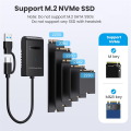 M. 2 NVME Hard Disk Drive Cable Type C 3.2 USB3.0 M. 2 SSD Reader 2230 2242 2260 2280 22110 External M. 2 Hard Drive. 
