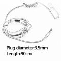 New Sports Professional Secret Service Air Tube Anti Radiation Mobile Phone Headsets Headphone 3.5mm Earphone With Air Pipe. 