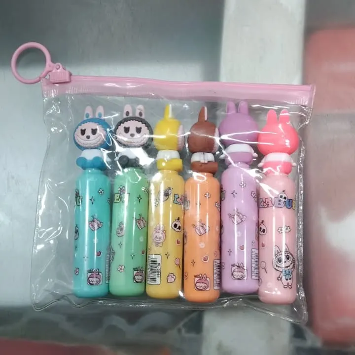Labubu%20Cartoon%20Highlighters%20(Set%20of%206)%20-%20Cute%20Bottle%20Shaped%20Pastel%20Marker%20Pens%20for%20Kawaii%20Stationery%20Lovers%20-%20Image%205