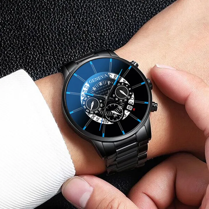 New%20GENEVA%20Watch%20Men's%20Steel%20Strap%20Watch%20Fashion%20Calendar%20Quartz%20Belt%20Watch%20Men's%20-%20Image%202