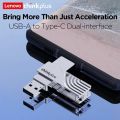 Lenovo ThinkPlus USB 3. 2 Type C To USB Flash Drive Pen Drive 32GB~256GB 2 in 1 USB 3.2 Memory Stick flash Disk Type-C Pendrive.