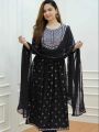 ready made nayra cut 3 pcs most demanding black color dress for gorgios dress 3 pcs dress. 