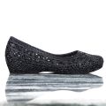 Pump shoe for women | HIR-57 | Black Wedged peep toe sandal for girls Heel shoe for women shoe for girls. 
