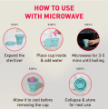 Portable & Reusable Food-Grade Silicone Folding Water Cup for Menstrual Cup Sterilizer.
