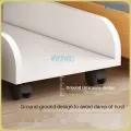 Desktop Computer Host Bracket Pad Riser Base under Table CPU Frame Stand Movable Tray Rack with Wheels. 