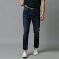 Slim-fit Stretchable Denim Jeans Pant For Men - Dark Blue. 