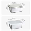 Stainless Steel Fresh-Keeping Box with Lid Food Storage Box, A. 