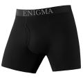 Enigma Premium Men's Underwear/Short Leg Boxer Brief/With Front Fly Opening - Black - Comfortable Fit.
