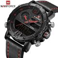 NAVIFORCE 9134 Dual Display Chronograph Men Wrist Watch Luminous Hand Quartz Watch-. 